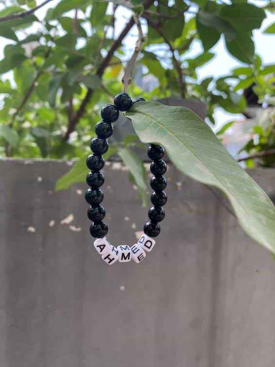 Minimalist Name Beads Bracelet – Custom Modern Jewelry