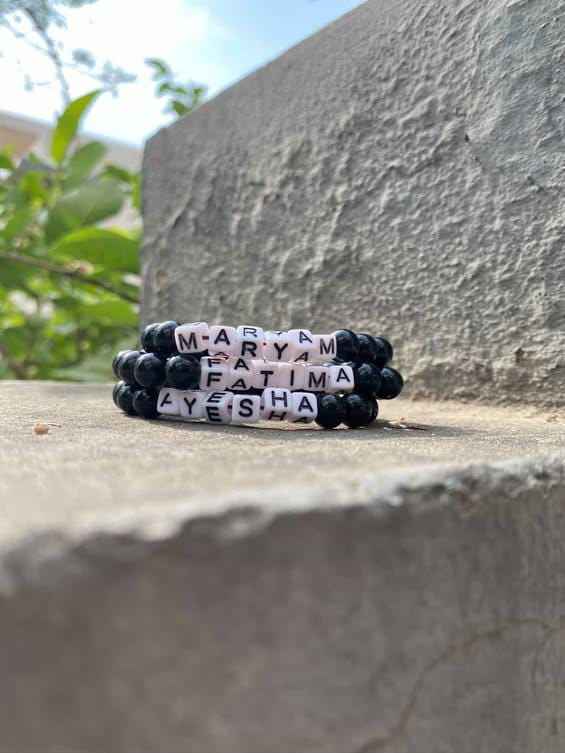 Minimalist Name Beads Bracelet – Custom Modern Jewelry