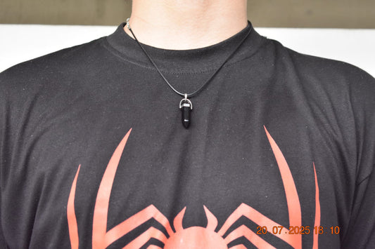 Crystal Point Pendants -Clear Quartz & Black Onyx/Tourmaline