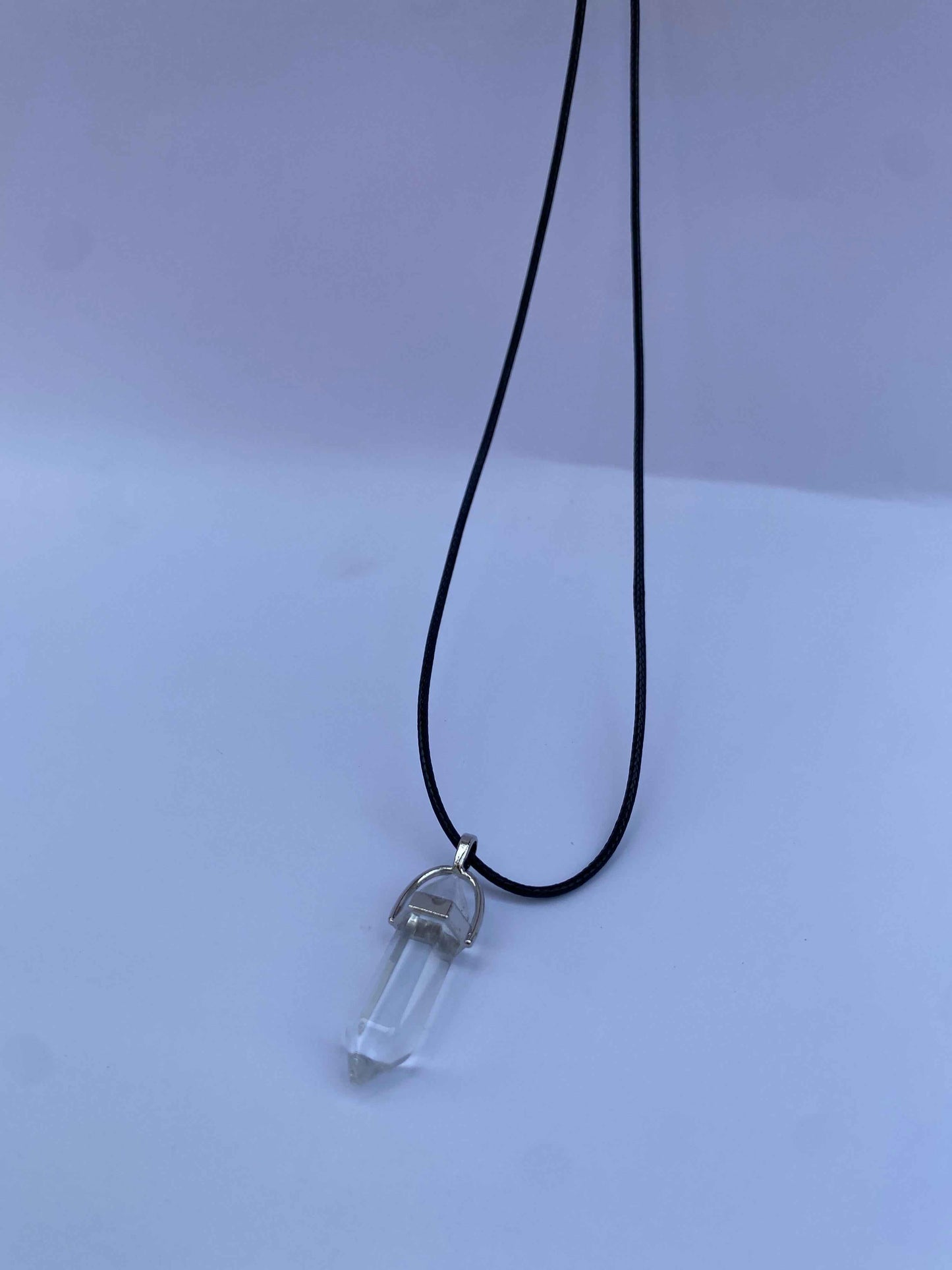 Crystal Point Necklaces | Clear Quartz & Black Onyx/Tourmaline Pendants